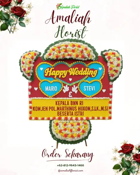 Papan Bunga Pernikahan Kaliharjo